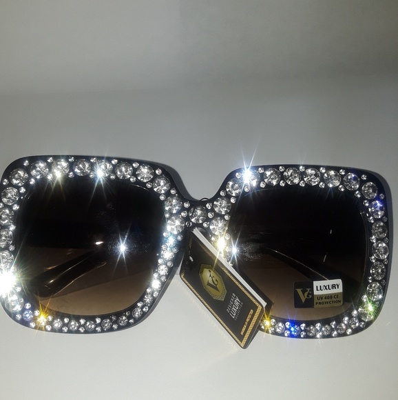 💥6 HOURS PRICE DROP Black Oversized Rhinestone - Picture 6 of 7